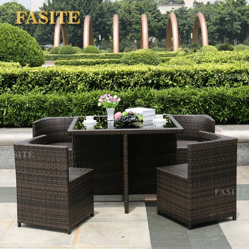 Balcony tables and chairs rattan chairs imitation rattan outdoor furniture outdoor High Quality