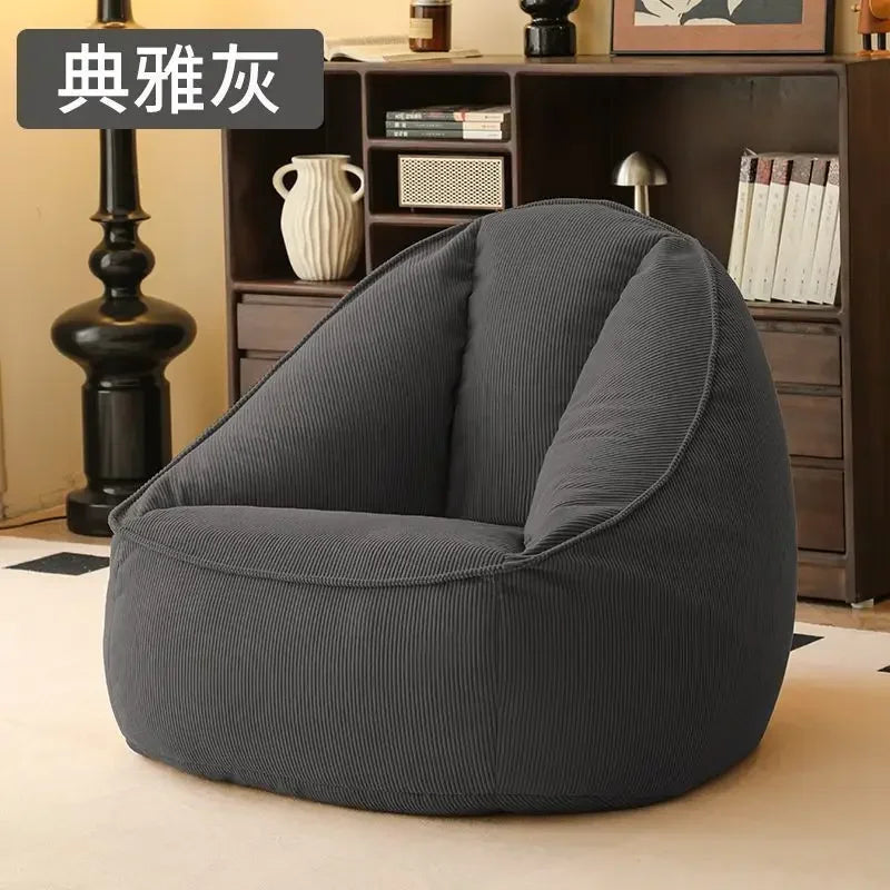 Bean Bag Lazy Corduroy Comfortable Sofa Single Bed Tatami Bedroom Balcony Casual Lightweight Small Sofa Living Room 2025 New