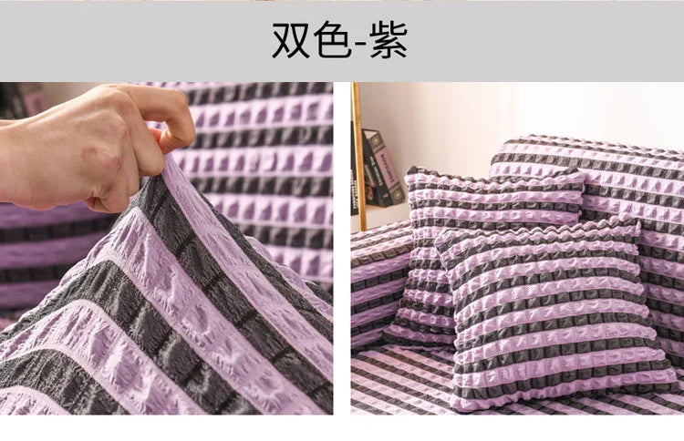 Fabric Skirt 2/3 Seater Sofa Cover 140-230cm Full Package Single Universal Elastic Sofa Slipcovers American Rustic Four Seasons