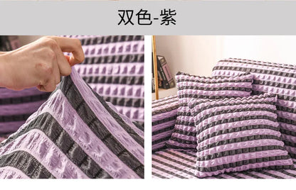 Fabric Skirt 2/3 Seater Sofa Cover 140-230cm Full Package Single Universal Elastic Sofa Slipcovers American Rustic Four Seasons