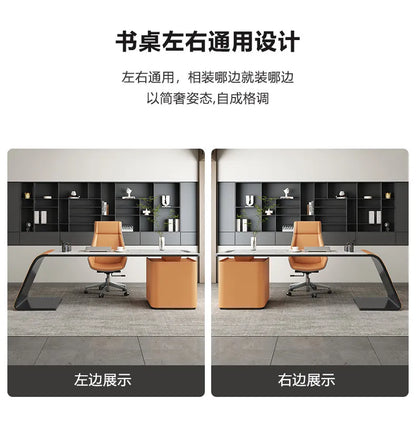 Italian minimalist rock slab office table study table Computer desk Room desks office desks and workstations studio desk