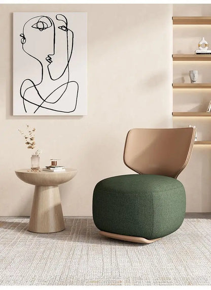NewLog Light Luxury First Class Cabin Lounge Sofa Chair Nordic Living Room Fabric Low Stool Balcony Leisure Armchair