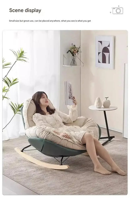 Thickened Penguin Rocking Chair Balcony Sofa Home Bedroom Leisure Chair Wide