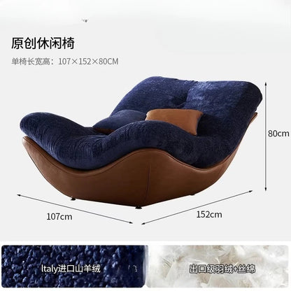 Italian light luxury lazy sofa chair Nordic modern simple style home design leisure chair