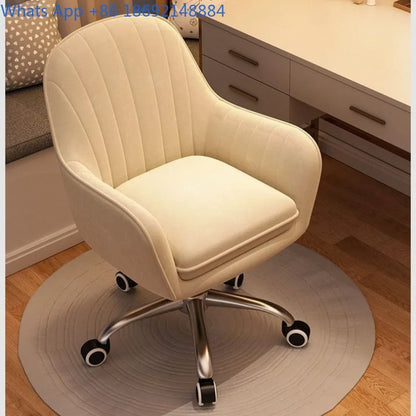 Home Comfortable Long-Sitting Backrest Computer Adjustable Swivel Chair for Girls' Bedroom Dormitory Study Desk Chair