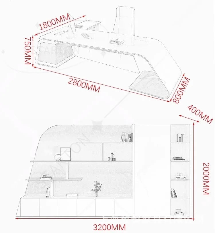 Office Desks Asthetic Luxury Storage Drawers Writing Executive Desk L Shaped Study Escritorios Office Furniture