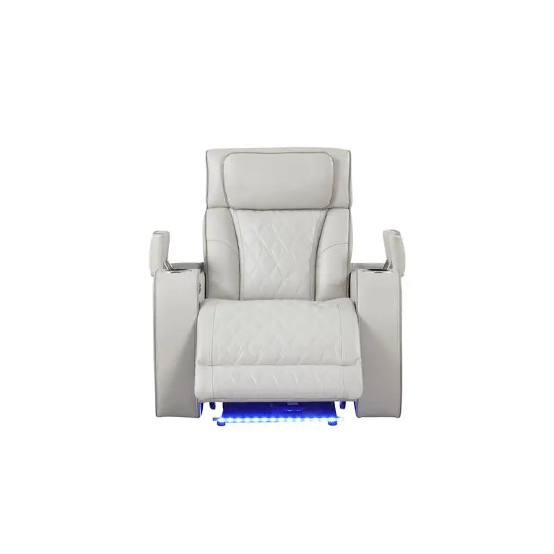 Modern Style Upholstery Recliner 3PC Living Room Set, Wood Construction, Massage Function, Beige Color, CA Inventory