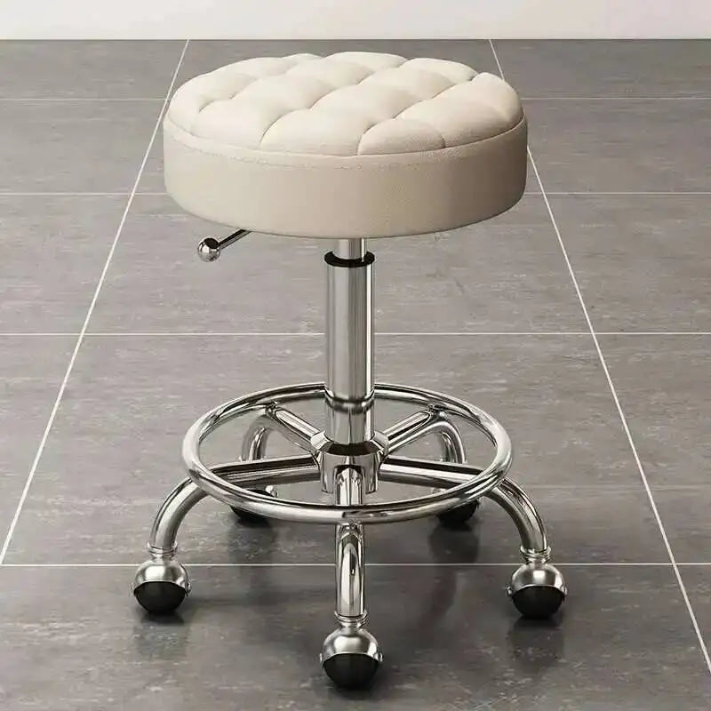 Barber Hairdressing Salon Chairs Gold Beauty Makeup Chair Furniture Office Desk Stool With Wheels Swivel Lifting Round Stools