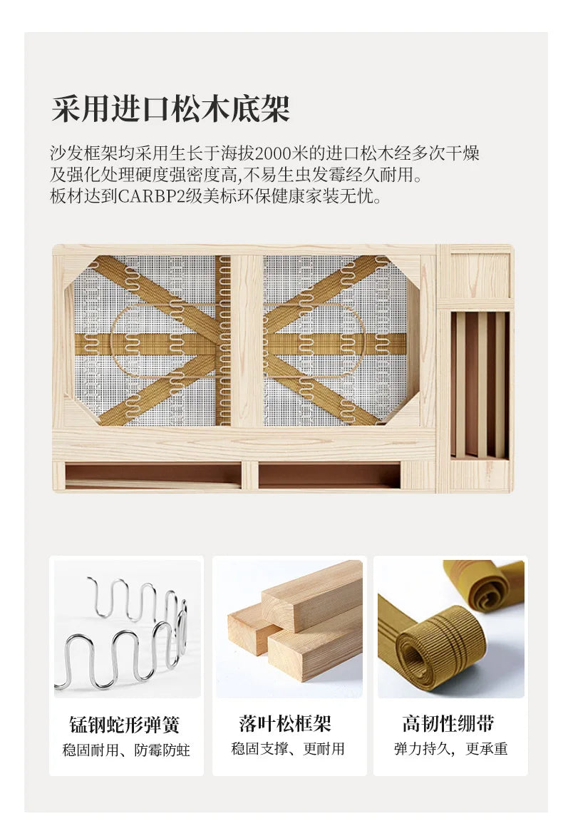 A71Chinese ebony leather sofa modern simple solid wood villa living room leather sofa