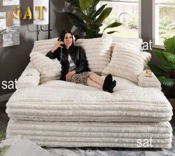 Hot Sales Thick Striped Corduroy Modular Sofa Set Furniture