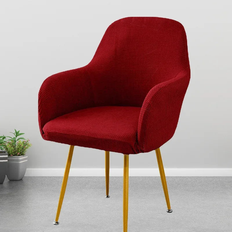 Cover Decoration Polar 1pc Seat Slipcover High Hotel Arm Wedding Chair Bar Elastic Dining Covers Armchair Adjustable Fleece Home