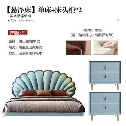 Luxury Upholstered Bed Upholstered Queen Size Minimalist Double Bed French Nightstands Camas De Dormitorio Bedroom Accessories