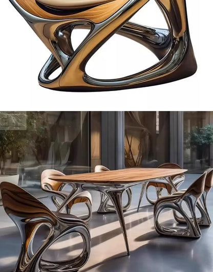 Nordic designer creative leisure chair living room balcony single sofa negotiation chair hollow electroplating chair