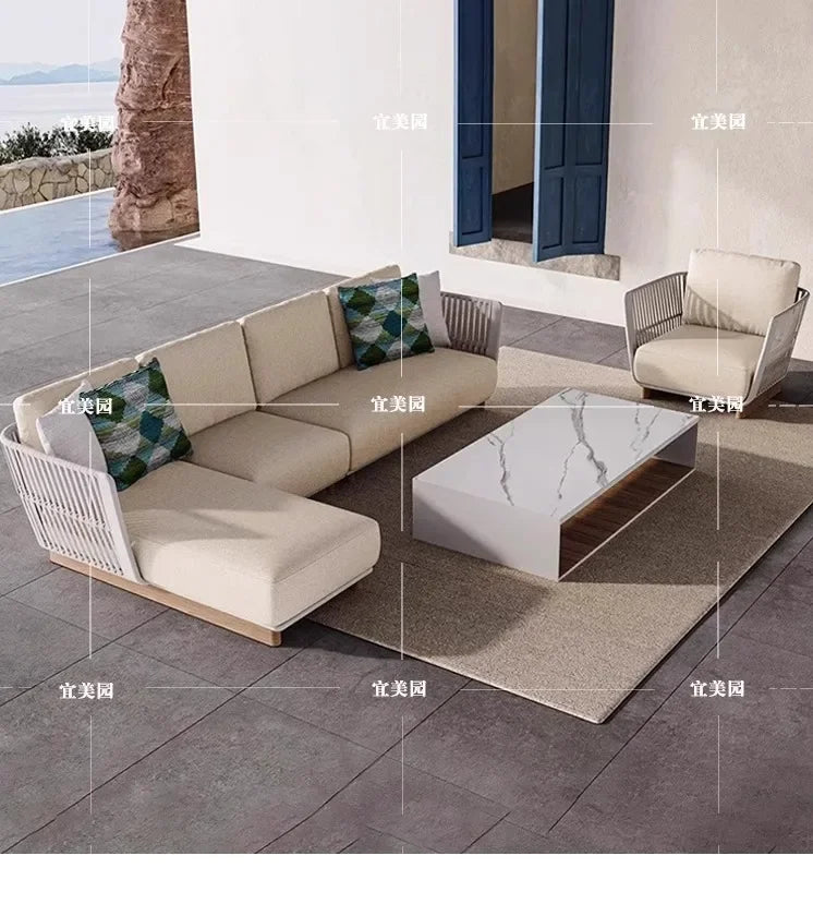 Leisure Outdoor Sofas Balcony Accent Design Courtyard Hotel Garden Sofas Floor Nordic Office Furniture Arredo Giardino Lshysf