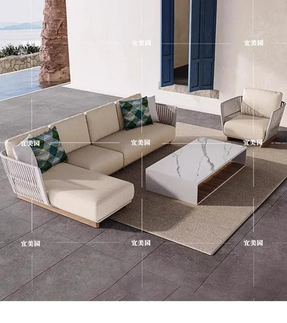 Leisure Outdoor Sofas Balcony Accent Design Courtyard Hotel Garden Sofas Floor Nordic Office Furniture Arredo Giardino Lshysf