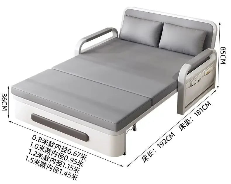 Sofa bed integrated dual-purpose small apartment Internet celebrity balcony multi-function retractable bed New technology