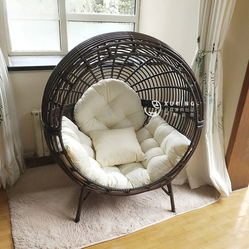 Internet celebrity swing outdoor balcony lazy hanging chair rattan nest cradle