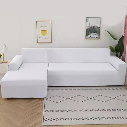 Elastic Solid Color Sofa Cover for Living Room All-inclusive Spandex Couch Cover Sectional Furniture Slipcover 1/2/3/4 Seater