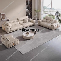 H Genuine Leather Italian Living Room Sofa Luxury Lounge Designer Minimalist Sofas Modern Family Muebles Furniture Decoration