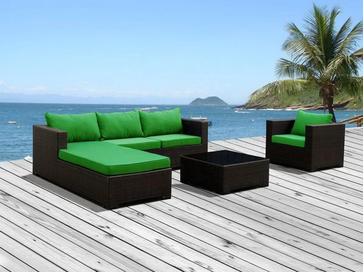Modern Outdoor Aluminum Rattan Furniture Set Garden Sofa with Rope for Living Room Hotel Park
