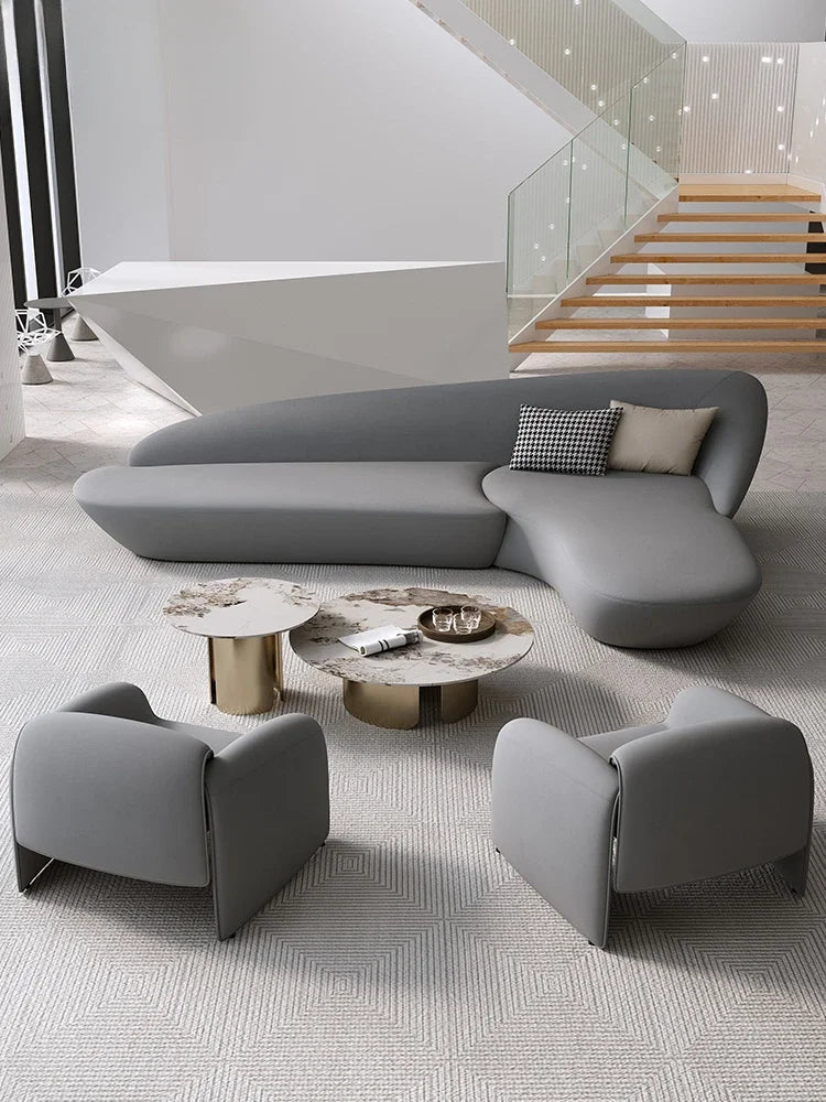 la zone de repos et le département de réception, le département des ventes de sable, le canapé de négociation dans le bâtiment des ventes