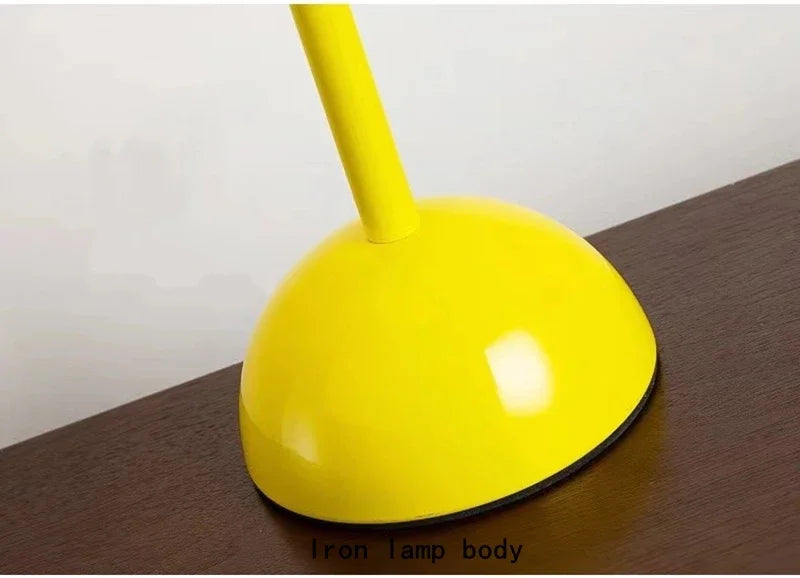 Nordic modern minimalist bedroom bedside lamp creative  flower bud cream style small table