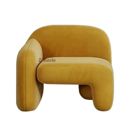 Luxury living room furniture Comfortable modern velvet cream lamb chair