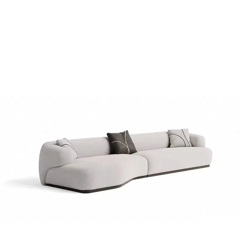 A38 Living room Italian minimalist light luxury fabric sofa cream style special-shaped, soft decoration, exhibition hall sofa gr