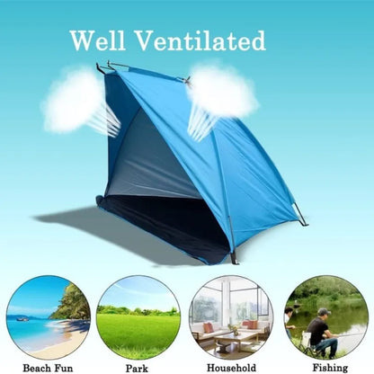 Ultralight 2 Person Beach Tent, Automatic Pop Up Sun Shelter with Carrying Bag, Portable Anti-UV Fishing Camping Tent for Travel