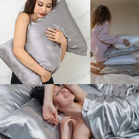 Luxury 100% Mulberry Silk Bedding Set with Duvet Cover Set Double King Queen Size Bedding Cover Kit 4pcs Bed Cover Bed Linen Set