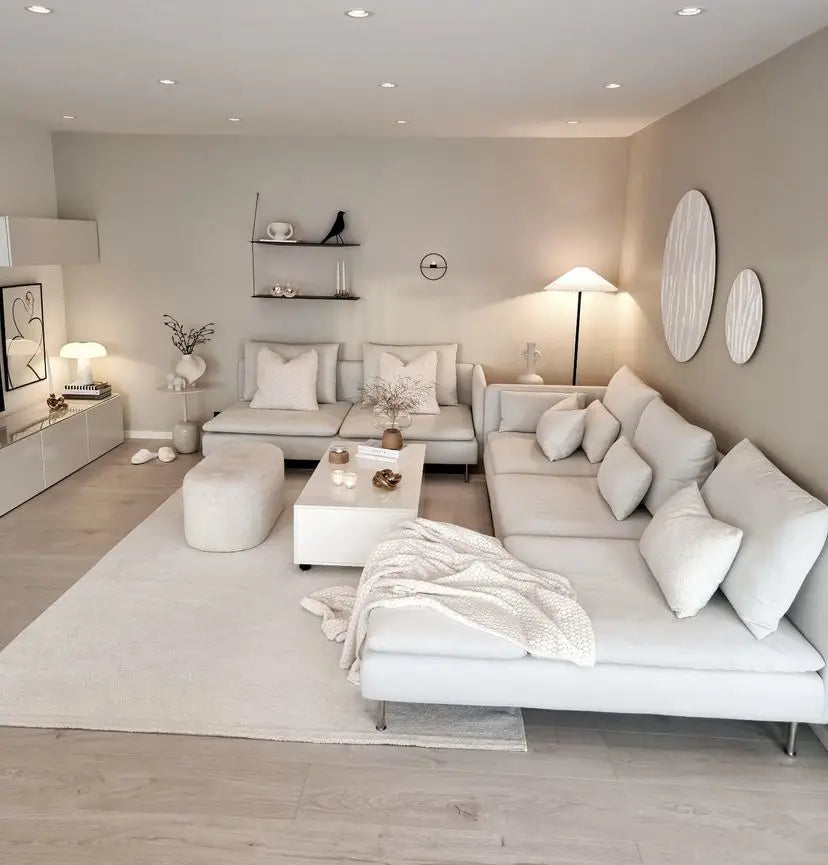 Minimalist Multi-Seat Leather Sectional Sofa Combination Modern Simple Living Room Sofas First Layer Cowhide L Shade Sofa Set