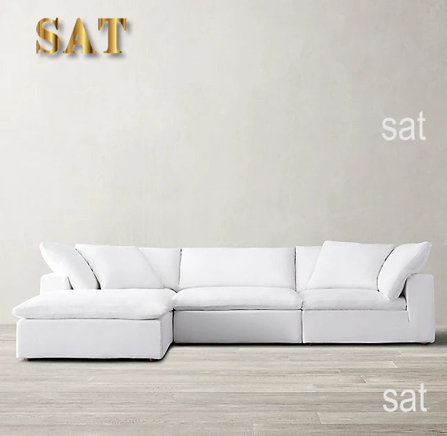 Modern Style Sales Sofa Living Room Furniture Holland Velvet Upholstery Sectional Fabric Elastic Stretch Sofas Set