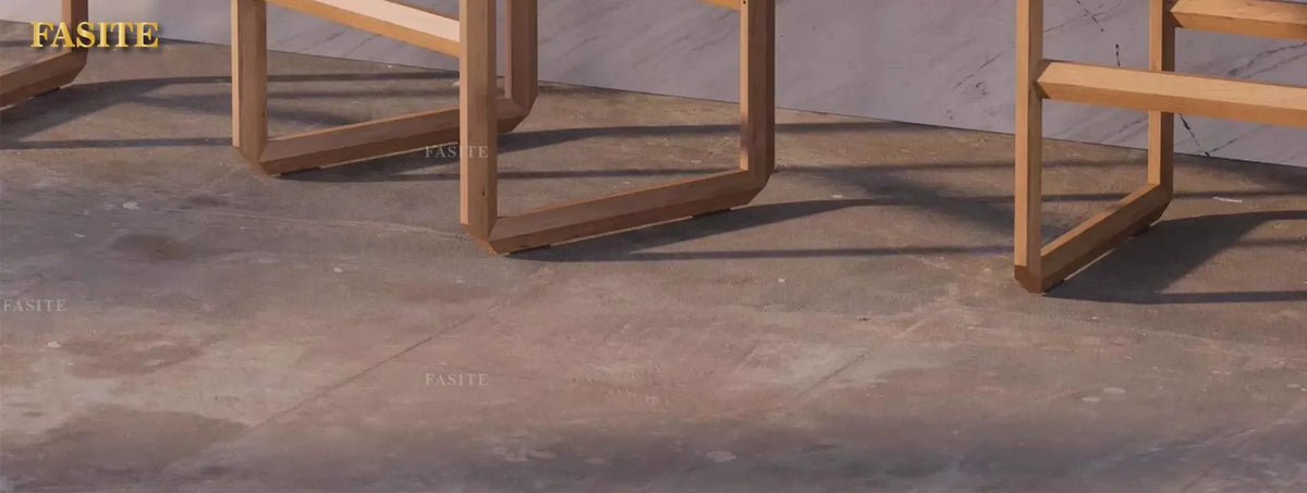 Outdoor solid wood sofa villa terrace rattan chair leisure combination furniture