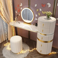 Bedroom Italian Light Luxury Dressing Table Wind Storage Cabinet One Small Apartment Makeup Dresser