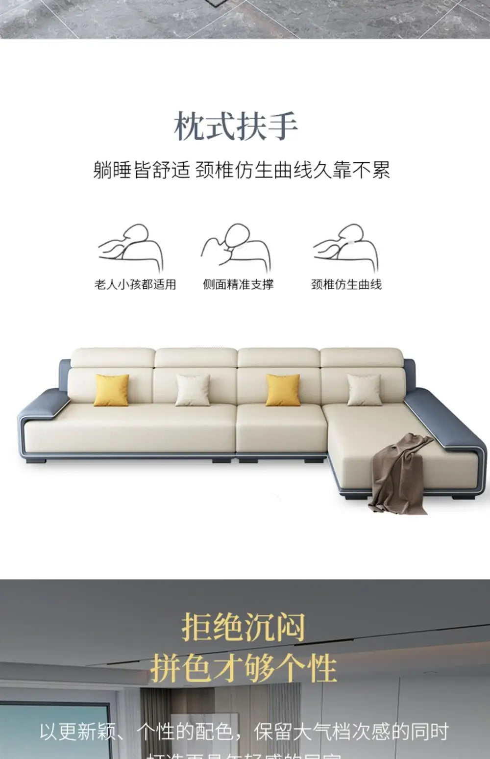 Living Rooms Italian Room Home Furniture Modern Couch Luxury Sectional Sofy Do Salon Modular Sofa Cama Livingroom Sets 0711LSY