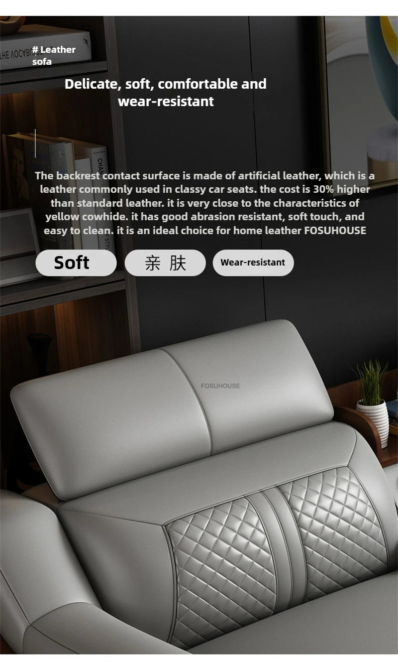 Italian Light Luxury Living Room Sofas Combination Nordic Double Sofas for Living Room Home Furniture Designer Leather Back Sofa