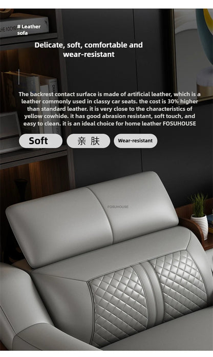 Italian Light Luxury Living Room Sofas Combination Nordic Double Sofas for Living Room Home Furniture Designer Leather Back Sofa