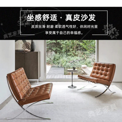 Nordic Single Sofa Barcelona Chair Italian Designer Seat Personality Lounge Chair Lounge Chair Retro Chairs