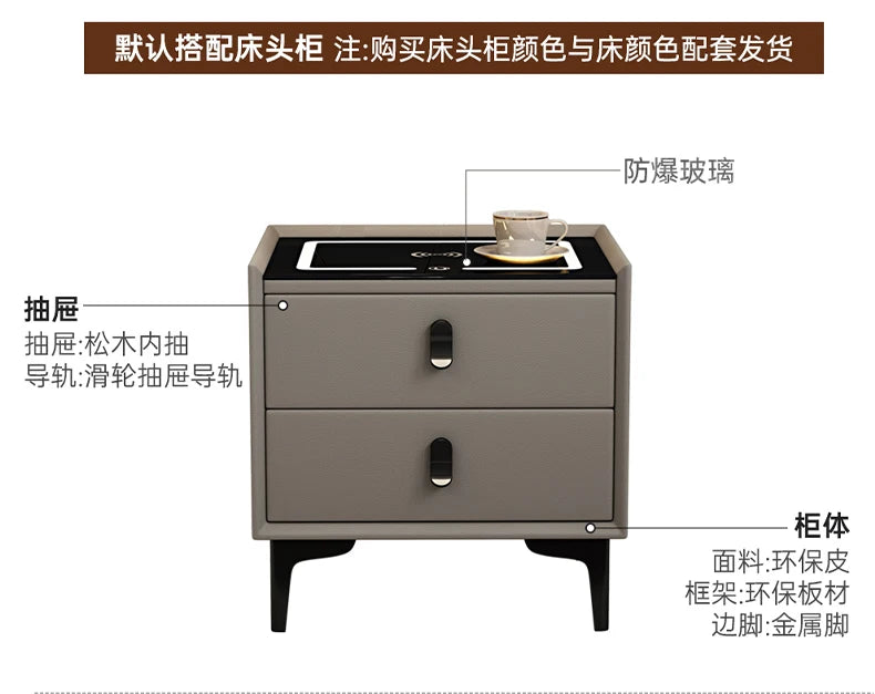 Queen Storage Bed Bedroom King Size Double Modern Frame Bed Headboard Luxury Sleeping Camas De Dormitorio Home Accessories