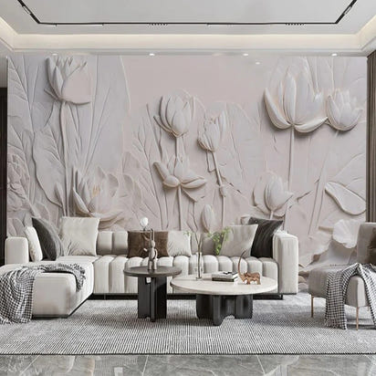 Custom Photo Wallpaper Modern Simple Art Lotus Flower Murals Living Room Bedroom TV Backdrop Wall Decor Luxury 3D Wall Papers
