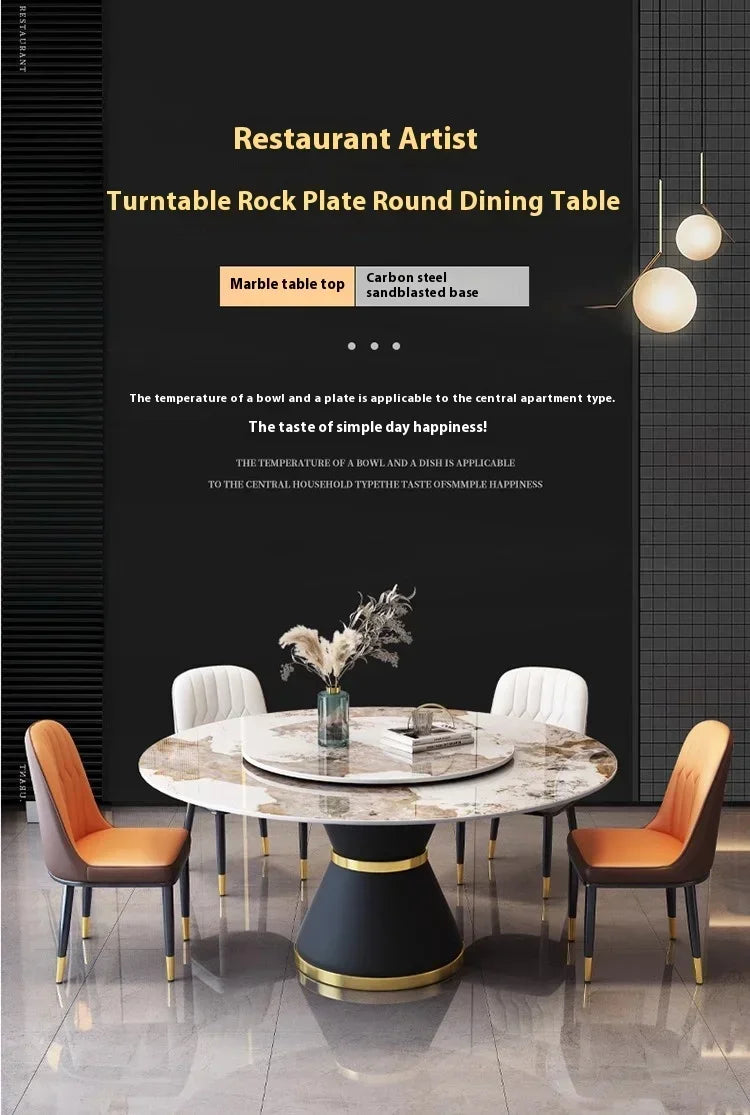Round Sliding Table Luxury Table Stainless Steel Kitchen Islands Transparent Mesa Comedor Garden Furniture Sliding Dining Wash