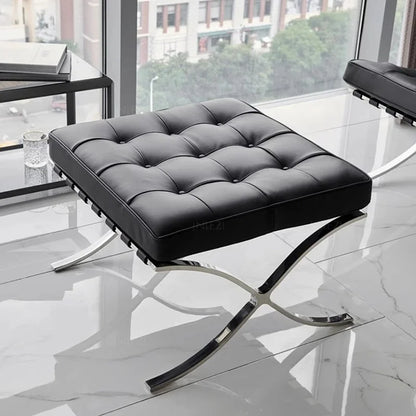 Comfortable Ergonomic Living Room Chair with Genuine Leather Backrest for Study, Cafe, and Gaming Use