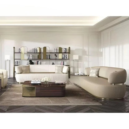 Style Modern Luxury Leather Sofa Set Furniture Genuine Leather Sofa Set for Living Room