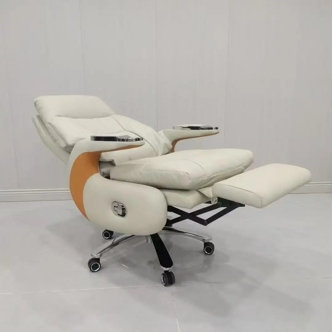 Luxury Manual Lunch Break Leather Office Chair High Quality Office Furniture Chairman CEO Manager Comfortable Office Chair