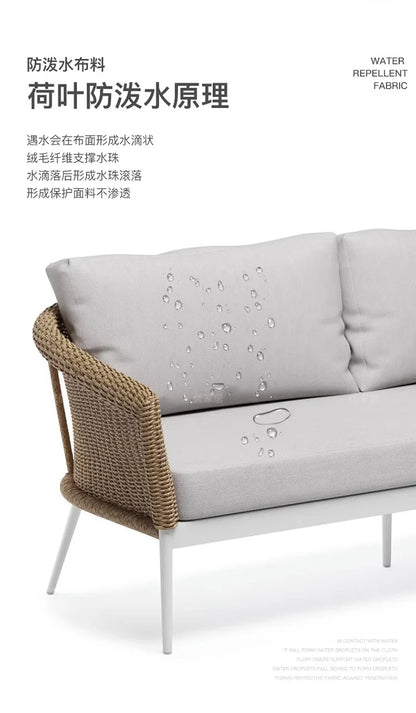Outdoor Sofa Designer Sample Room Rope Weaving Furniture Leisure Courtyard Outdoor Garden Outdoor Waterproof Sofa