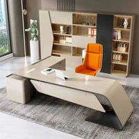 High Quality Boss Office Desk Modern Organizer Storage In Stock Computer Desks Minimalist European Escritorio Oficina Furniture