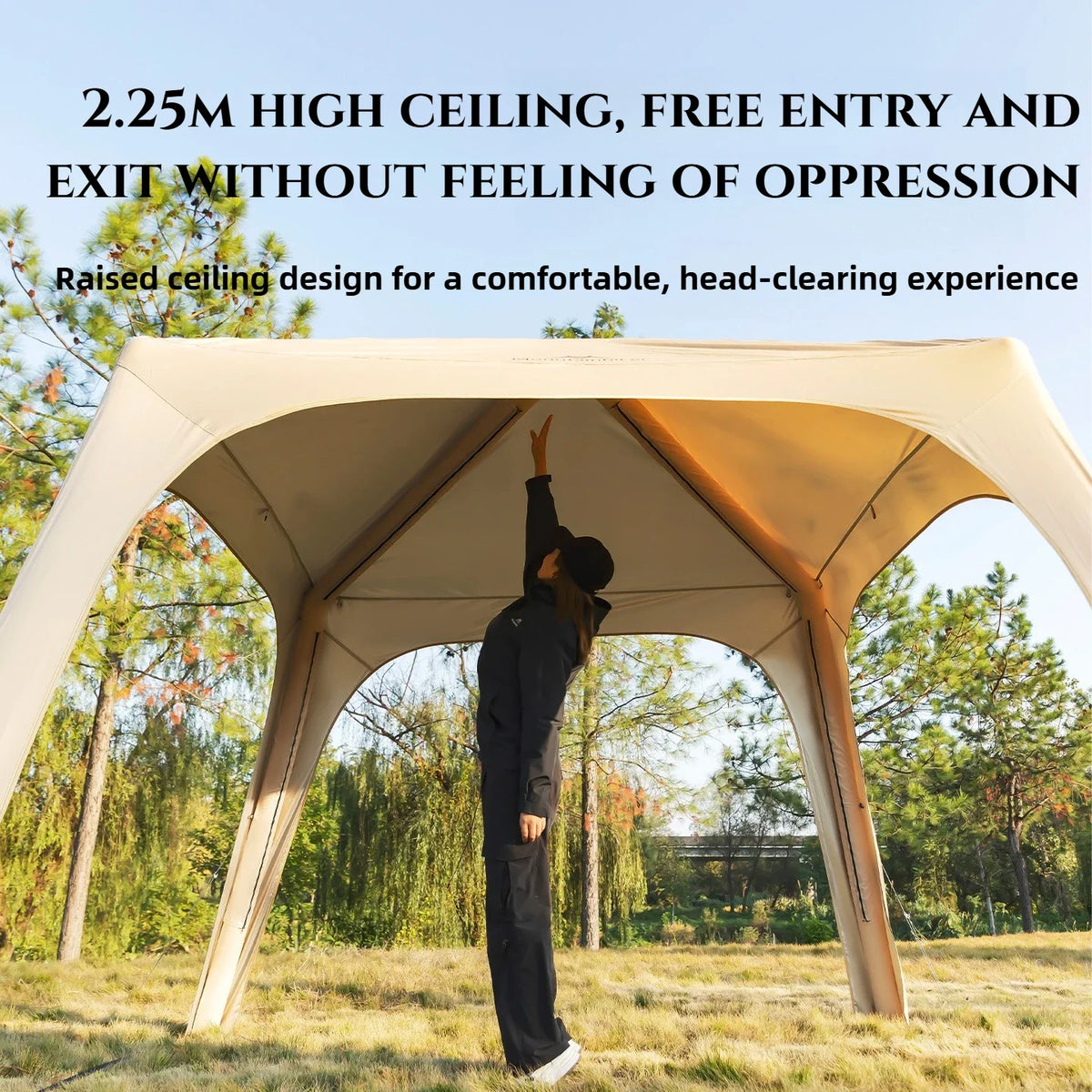 MOUNDAINHIKERInflatable Dome Outdoor Camping Waterproof Portable Tent Multiple People Large Capacity Park Sunscreen and Sunshade