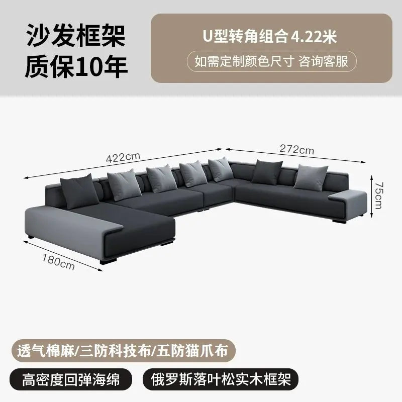 Nordic Living Room Sofas Recliner Minimalist Apartment Straight Sofas Fabric Comfortable Divani Da Soggiorno Home Furniture