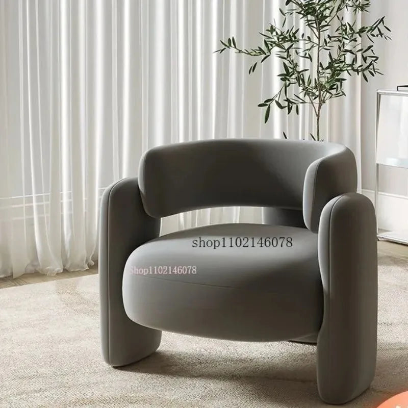 Negotiation Sofa Chair Living Room Furniture Sofas Cream Wind Balcony Single Sofa Nail Salon Beauty Salon Reception Lounge Area