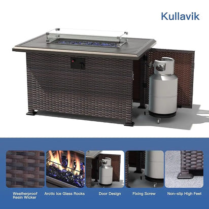 7 Pieces Outdoor Patio Furniture Set With 43